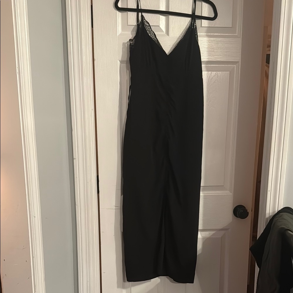 Elegant Black Spaghetti Strap Dress
